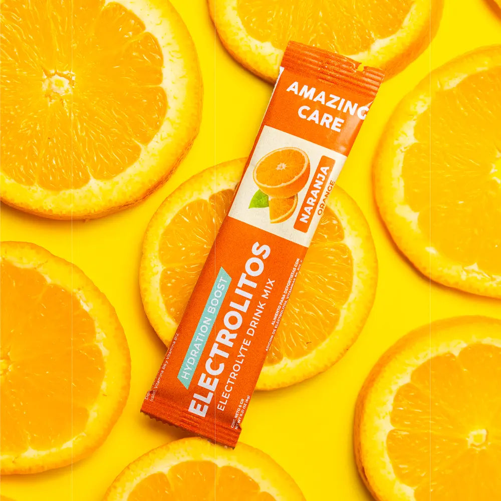 6 Cajas Electrolitos 12 Sticks Naranja (72 sticks)