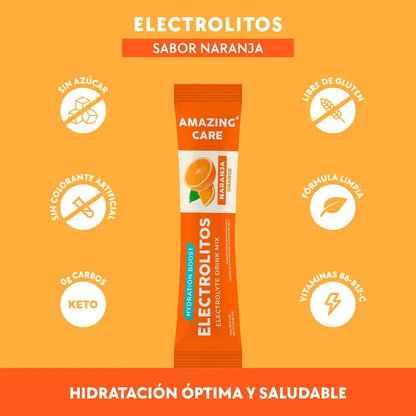 6 Cajas Electrolitos 12 Sticks Naranja (72 sticks)