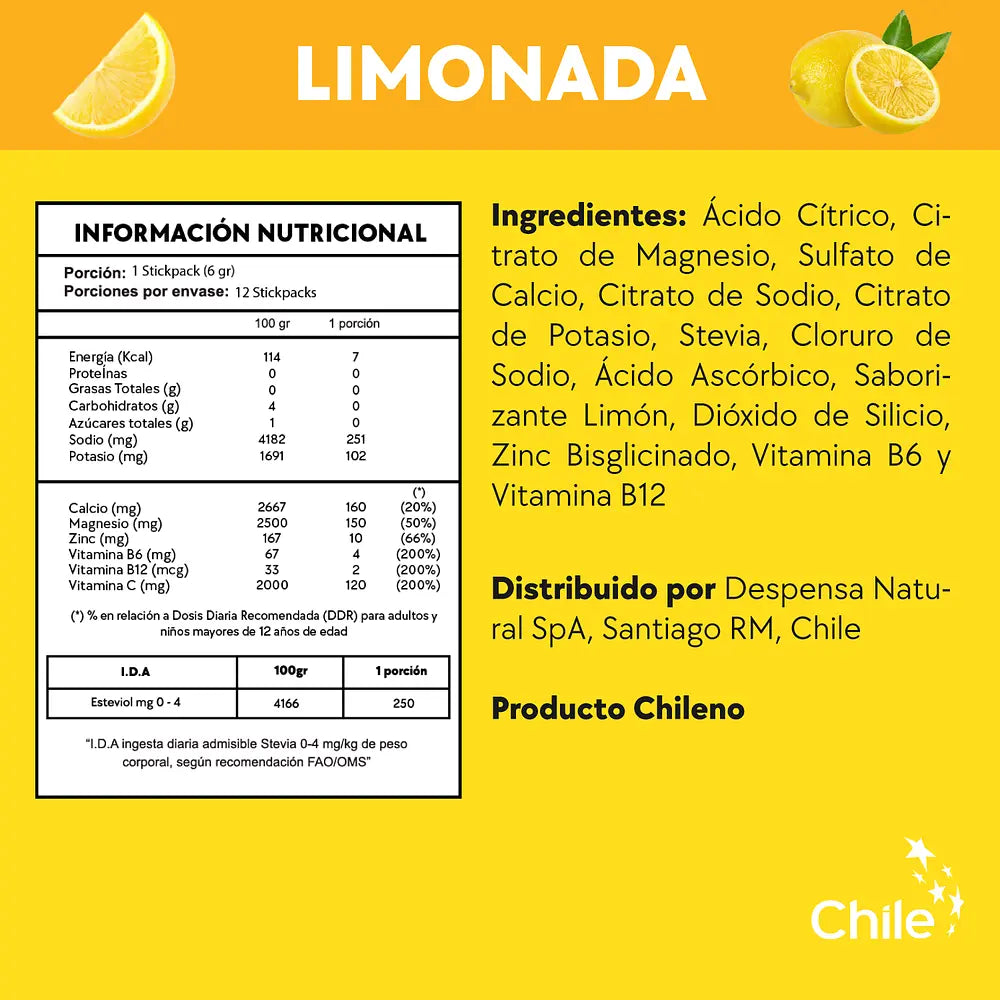3 Cajas Display de 30 Sticks Sabor Limonada (90 Sticks)