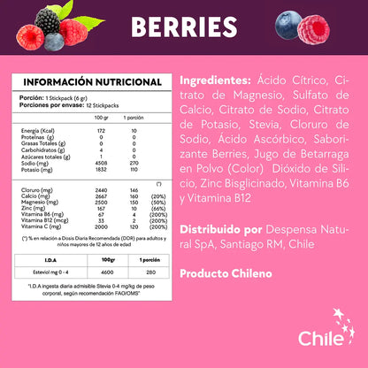 3 Cajas Display de 30 Sticks Berries (90 Sticks)